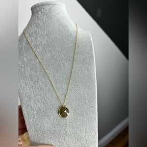 Gorjana Gold tone with faceted round labradorite pendant